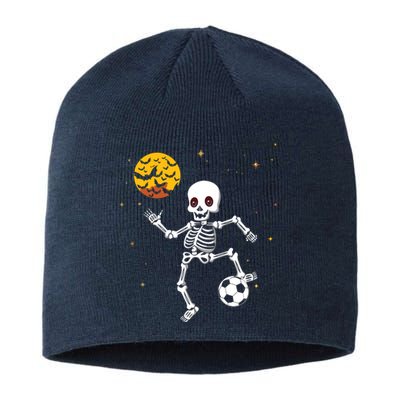 Soccer Skeleton Halloween Soccer Player Halloween Sustainable Beanie