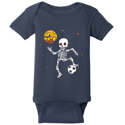 Soccer Skeleton Halloween Soccer Player Halloween Baby Bodysuit