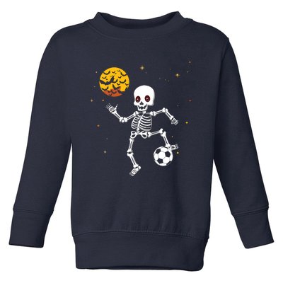 Soccer Skeleton Halloween Soccer Player Halloween Toddler Sweatshirt