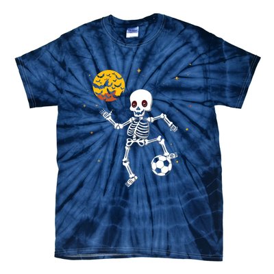 Soccer Skeleton Halloween Soccer Player Halloween Tie-Dye T-Shirt