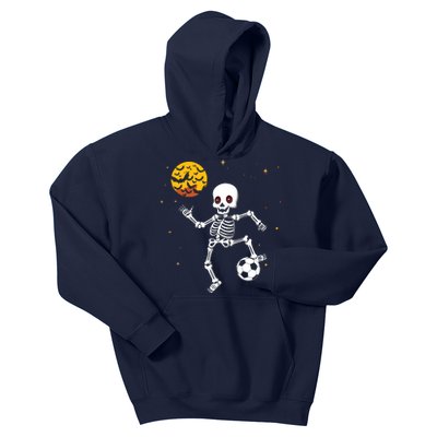 Soccer Skeleton Halloween Soccer Player Halloween Kids Hoodie