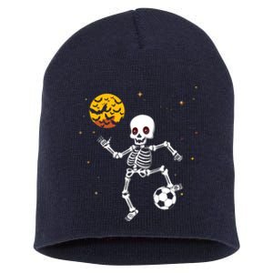 Soccer Skeleton Halloween Soccer Player Halloween Short Acrylic Beanie