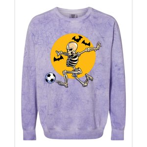 Soccer Skeleton Halloween Boy Soccer Player Halloween Colorblast Crewneck Sweatshirt