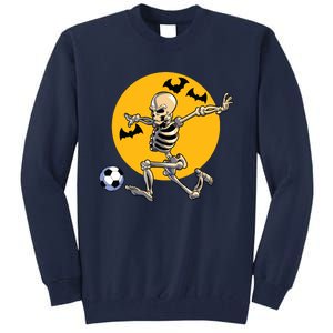 Soccer Skeleton Halloween Boy Soccer Player Halloween Tall Sweatshirt