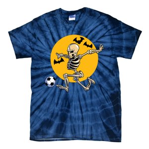 Soccer Skeleton Halloween Boy Soccer Player Halloween Tie-Dye T-Shirt