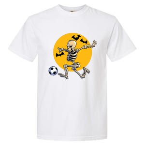 Soccer Skeleton Halloween Boy Soccer Player Halloween Garment-Dyed Heavyweight T-Shirt