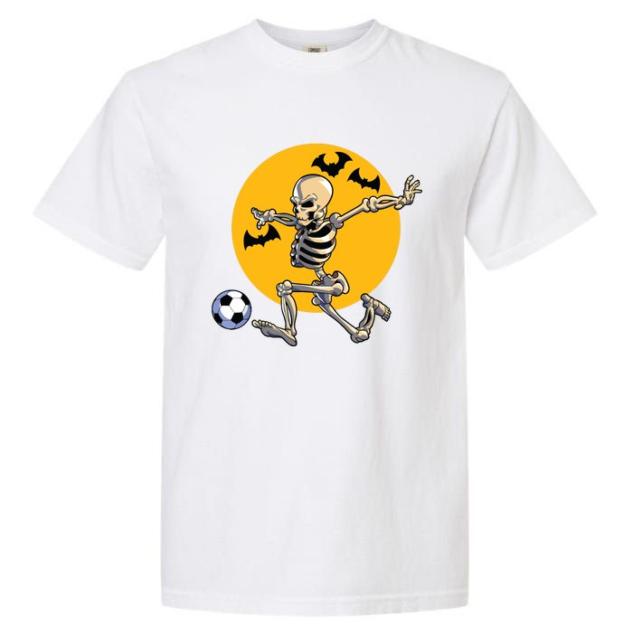 Soccer Skeleton Halloween Boy Soccer Player Halloween Garment-Dyed Heavyweight T-Shirt