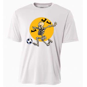 Soccer Skeleton Halloween Boy Soccer Player Halloween Cooling Performance Crew T-Shirt