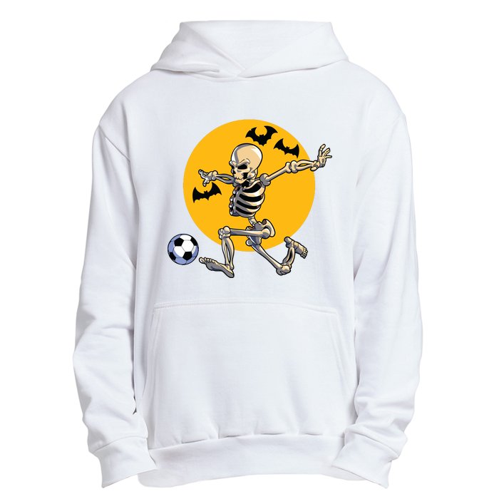 Soccer Skeleton Halloween Boy Soccer Player Halloween Urban Pullover Hoodie