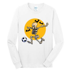 Soccer Skeleton Halloween Boy Soccer Player Halloween Tall Long Sleeve T-Shirt