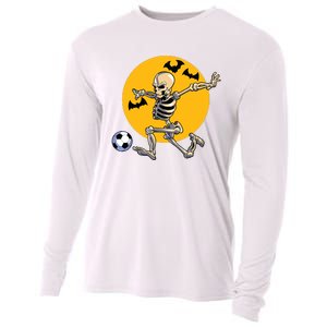 Soccer Skeleton Halloween Boy Soccer Player Halloween Cooling Performance Long Sleeve Crew