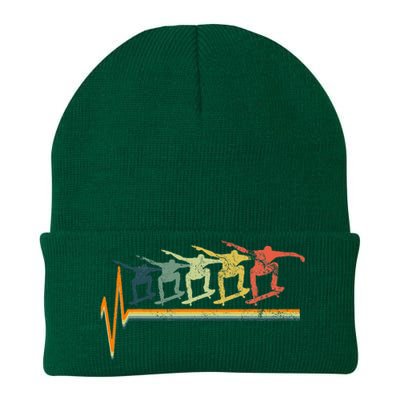 Skateboard Skater Heartbeat Love Knit Cap Winter Beanie