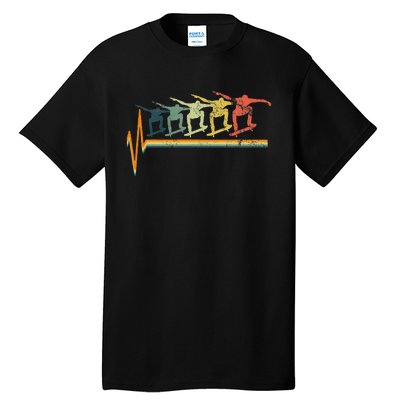 Skateboard Skater Heartbeat Love Tall T-Shirt