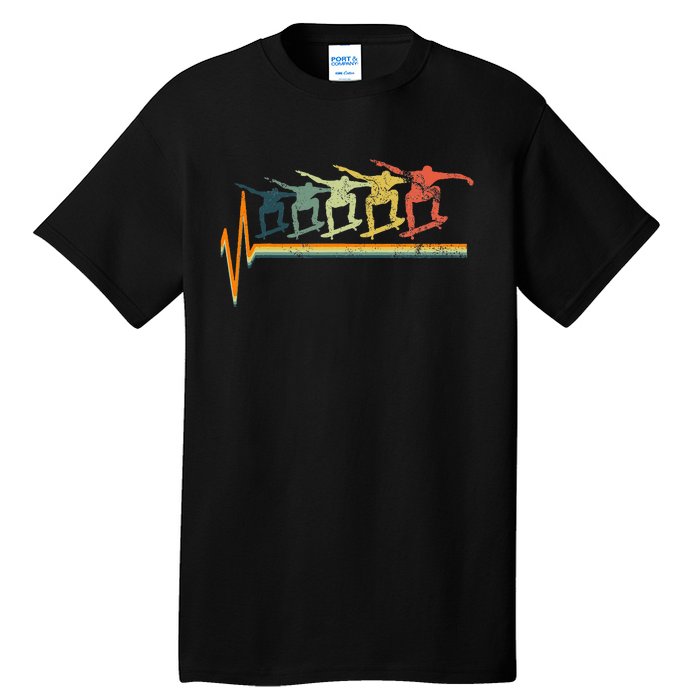 Skateboard Skater Heartbeat Love Tall T-Shirt