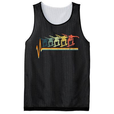 Skateboard Skater Heartbeat Love Mesh Reversible Basketball Jersey Tank