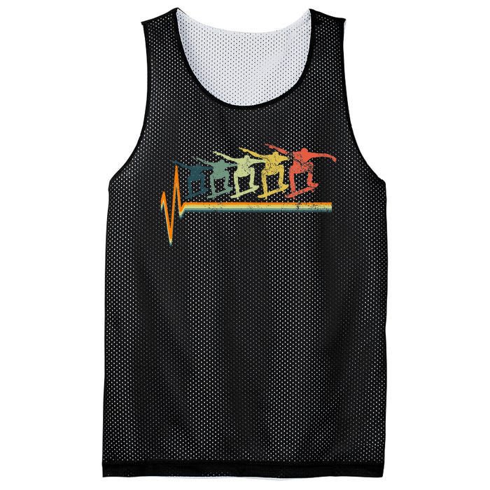 Skateboard Skater Heartbeat Love Mesh Reversible Basketball Jersey Tank