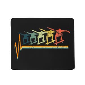 Skateboard Skater Heartbeat Love Mousepad