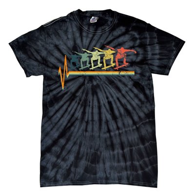 Skateboard Skater Heartbeat Love Tie-Dye T-Shirt