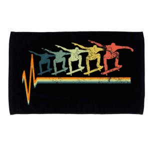 Skateboard Skater Heartbeat Love Microfiber Hand Towel