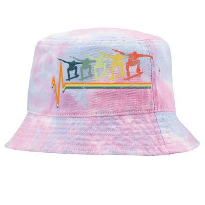 Skateboard Skater Heartbeat Love Tie-Dyed Bucket Hat