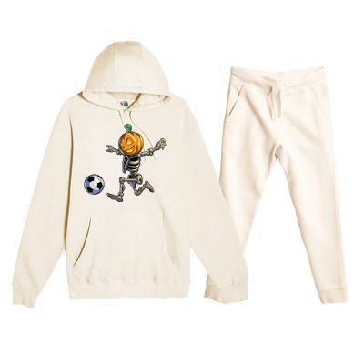 Soccer Skeleton Halloween Boy Soccer Halloween Premium Hooded Sweatsuit Set