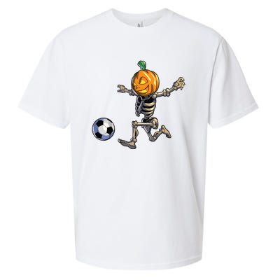 Soccer Skeleton Halloween Boy Soccer Halloween Sueded Cloud Jersey T-Shirt