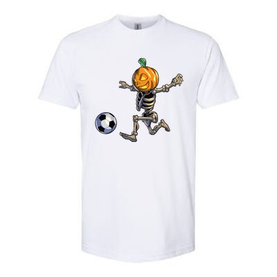 Soccer Skeleton Halloween Boy Soccer Halloween Softstyle CVC T-Shirt