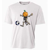 Soccer Skeleton Halloween Boy Soccer Halloween Cooling Performance Crew T-Shirt