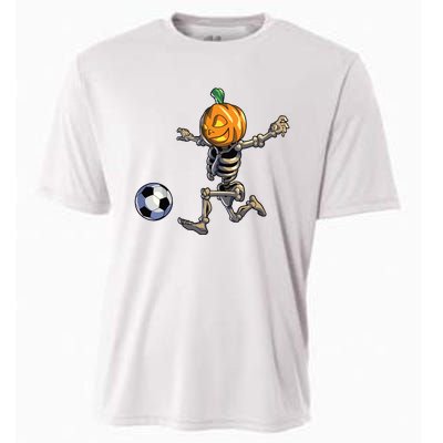 Soccer Skeleton Halloween Boy Soccer Halloween Cooling Performance Crew T-Shirt