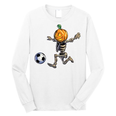 Soccer Skeleton Halloween Boy Soccer Halloween Long Sleeve Shirt