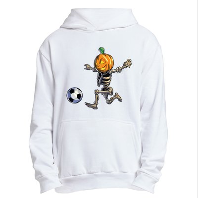 Soccer Skeleton Halloween Boy Soccer Halloween Urban Pullover Hoodie