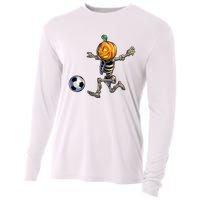 Soccer Skeleton Halloween Boy Soccer Halloween Cooling Performance Long Sleeve Crew