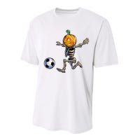 Soccer Skeleton Halloween Boy Soccer Halloween Performance Sprint T-Shirt