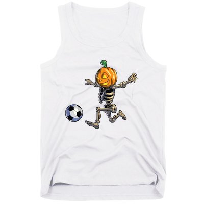 Soccer Skeleton Halloween Boy Soccer Halloween Tank Top