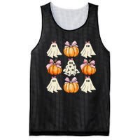 Spooky Season Halloween Ghost Pumpkin Ribbon Coquette Bow Gift Mesh Reversible Basketball Jersey Tank