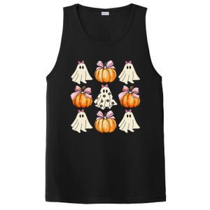 Spooky Season Halloween Ghost Pumpkin Ribbon Coquette Bow Gift PosiCharge Competitor Tank