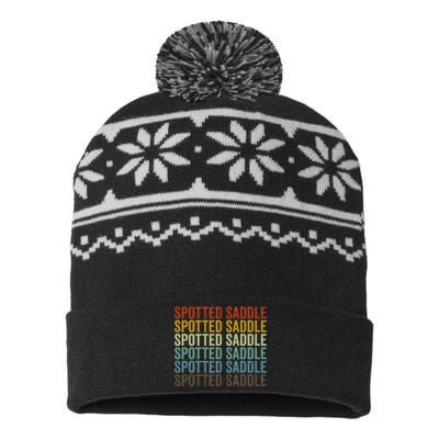 Spotted Saddle Horse Retro USA-Made Snowflake Beanie