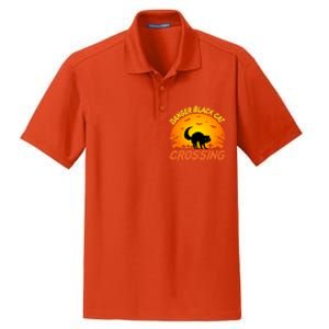 Scary Spooky Halloween Graveyard Cat Crossing Great Gift Dry Zone Grid Polo