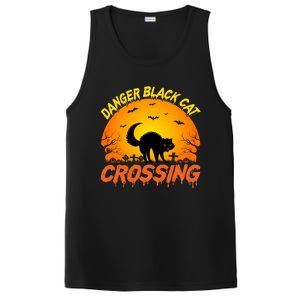 Scary Spooky Halloween Graveyard Cat Crossing Great Gift PosiCharge Competitor Tank