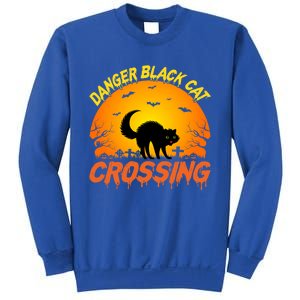 Scary Spooky Halloween Graveyard Cat Crossing Great Gift Sweatshirt