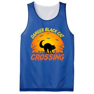 Scary Spooky Halloween Graveyard Cat Crossing Great Gift Mesh Reversible Basketball Jersey Tank