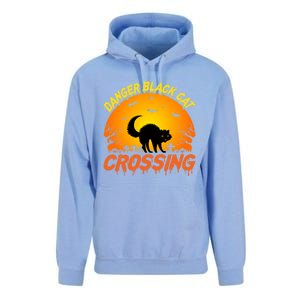 Scary Spooky Halloween Graveyard Cat Crossing Great Gift Unisex Surf Hoodie