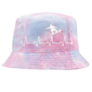 Ski Snowboard Heartbeat Goggles Skiing Mountain EKG Tie-Dyed Bucket Hat