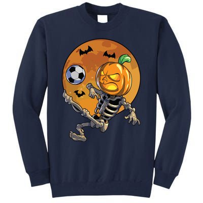 Soccer Skeleton Halloween Boy Soccer Halloween Tall Sweatshirt