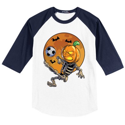 Soccer Skeleton Halloween Boy Soccer Halloween Baseball Sleeve Shirt