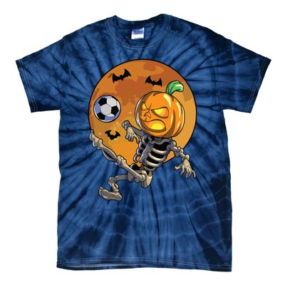 Soccer Skeleton Halloween Boy Soccer Halloween Tie-Dye T-Shirt