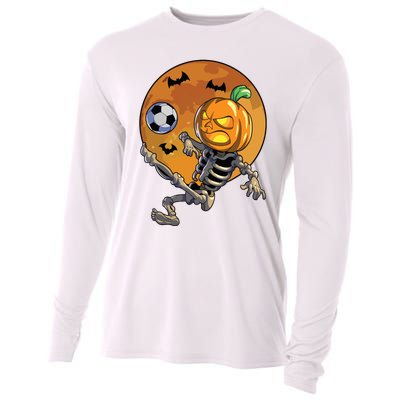 Soccer Skeleton Halloween Boy Soccer Halloween Cooling Performance Long Sleeve Crew