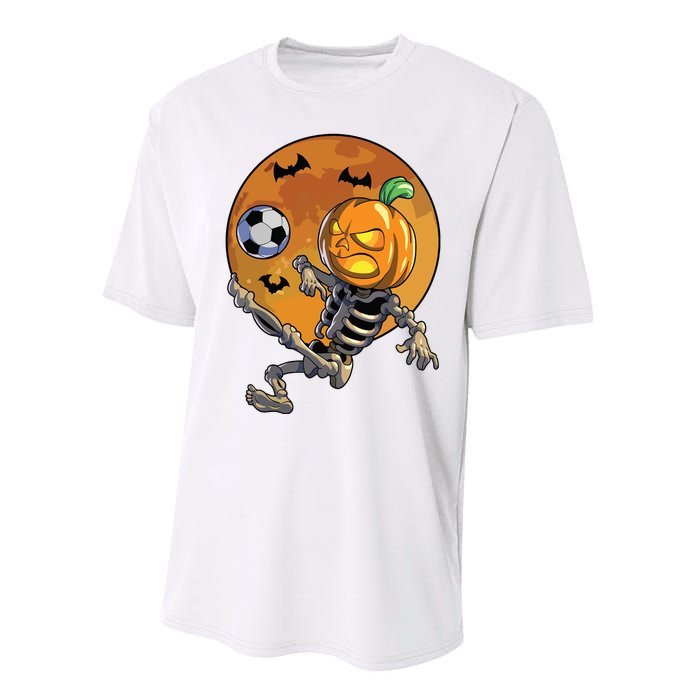 Soccer Skeleton Halloween Boy Soccer Halloween Performance Sprint T-Shirt