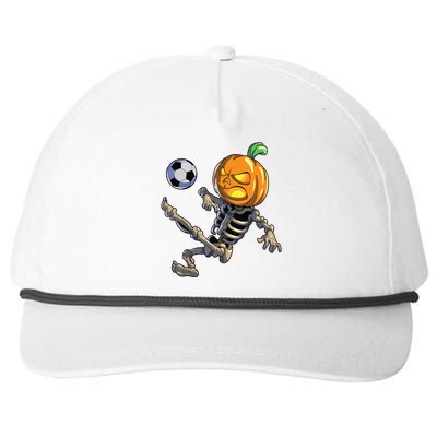 Soccer Skeleton Halloween Boy Soccer Halloween Snapback Five-Panel Rope Hat