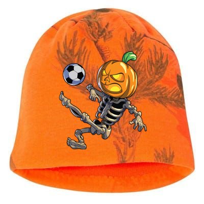 Soccer Skeleton Halloween Boy Soccer Halloween Kati - Camo Knit Beanie